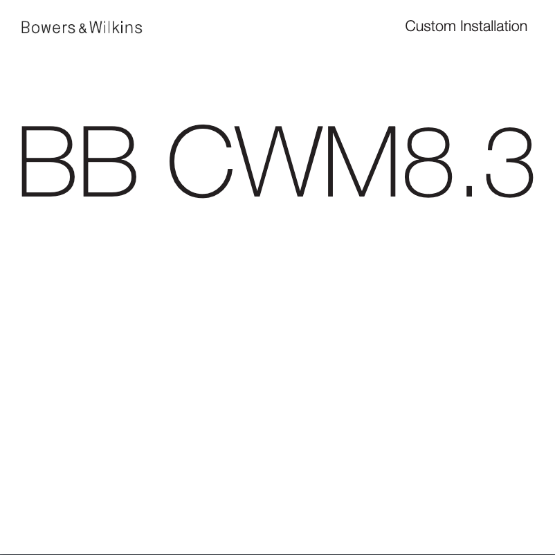 Página 1 del manual Manual de usuario Bowers & Wilkins BB CWM8.3