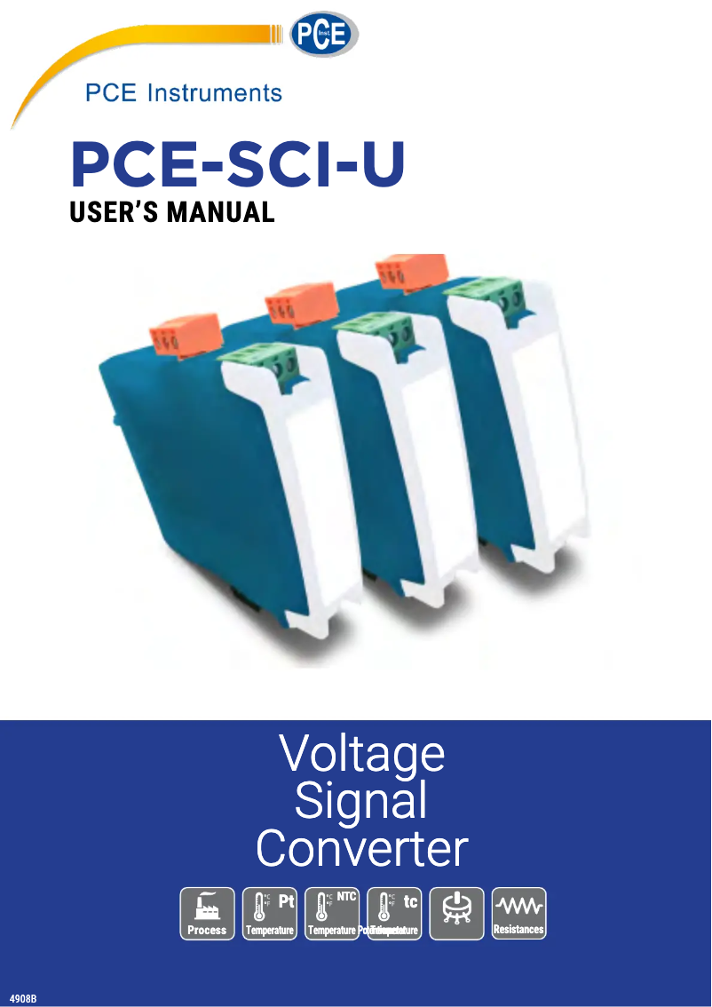 Page n°1 - Manuel utilisateur PCE Instruments PCE-SCI-U