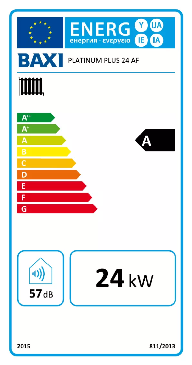Page n°1 - Label énergétique Baxi 24 AF