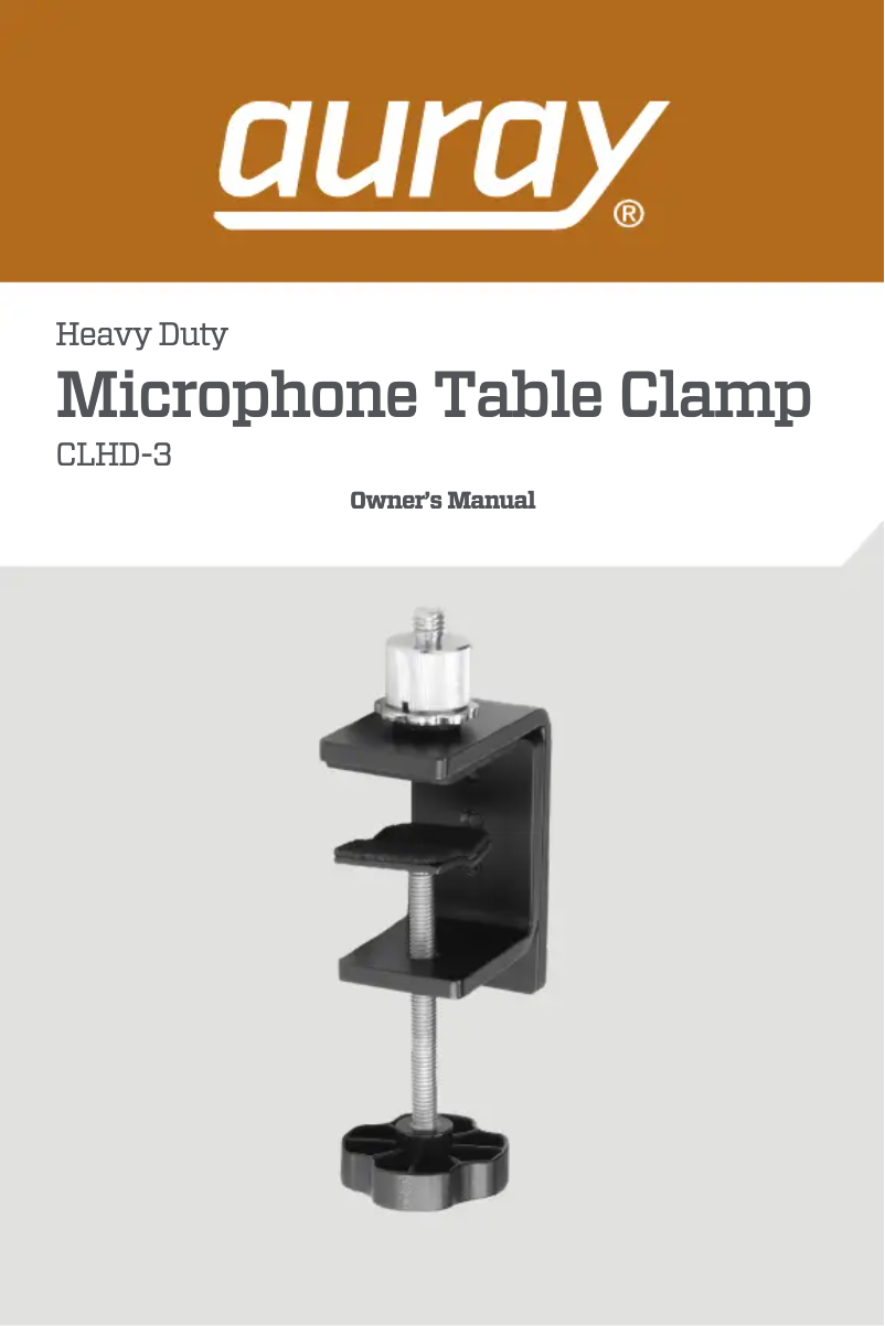 Page 1 de la notice Manuel utilisateur Auray CLHD-3