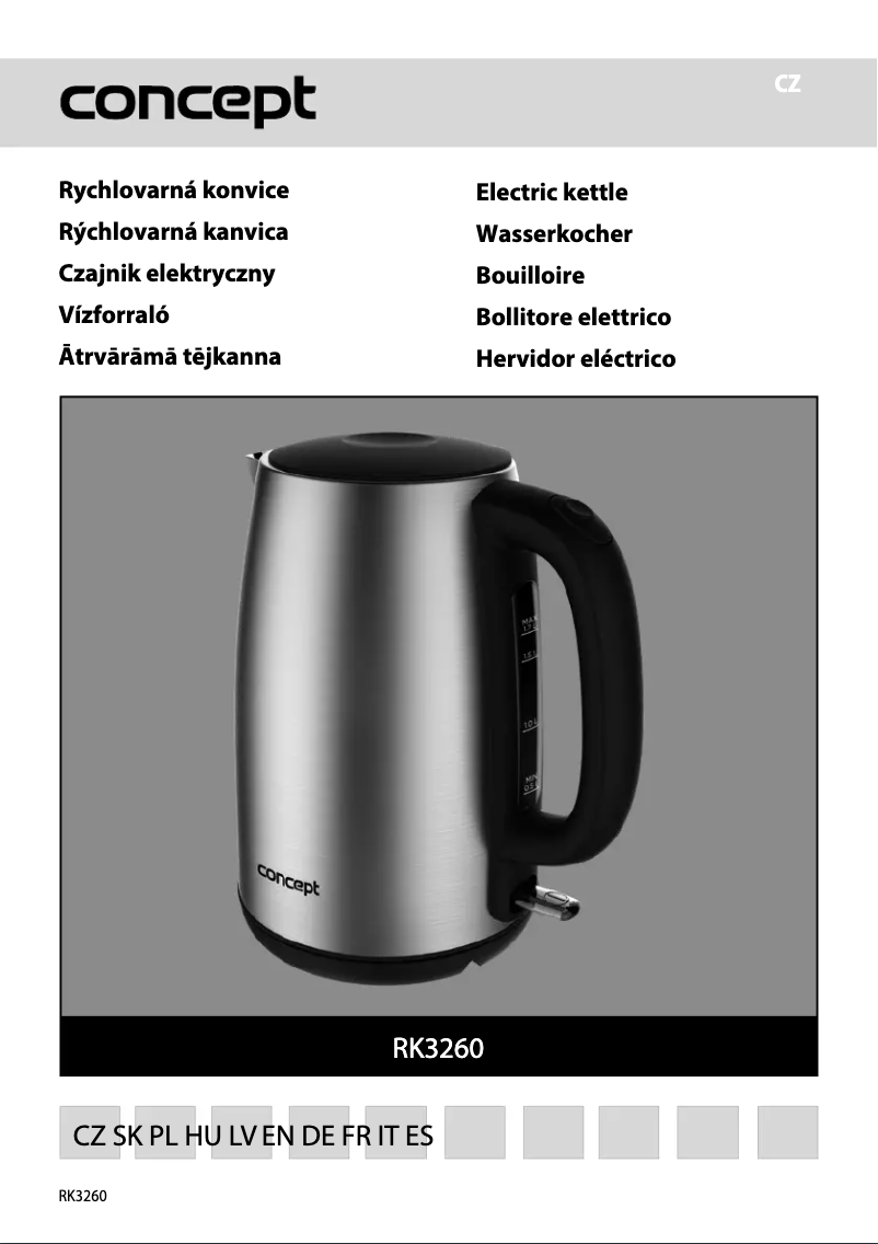 Page 1 de la notice Manuel utilisateur Concept RK3260