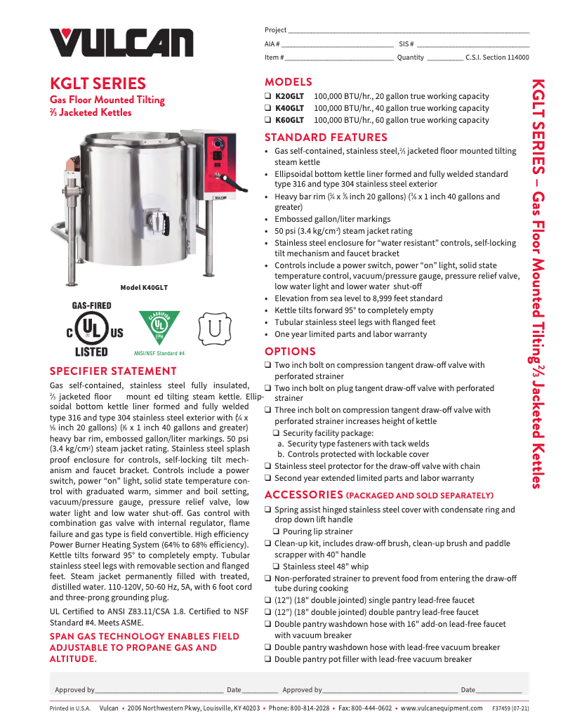 Image de la première page du manuel de l'appareil K40GLT