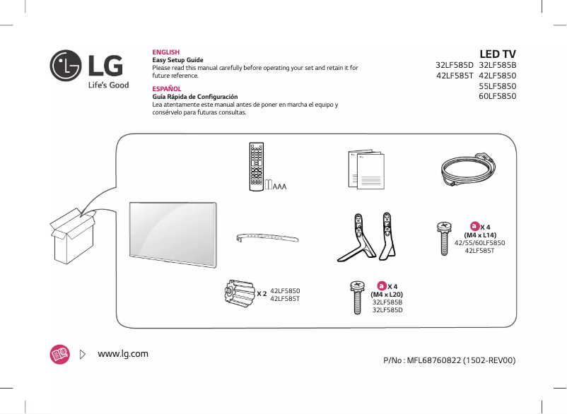 Page n°1 - Manuel utilisateur LG 42LF5850