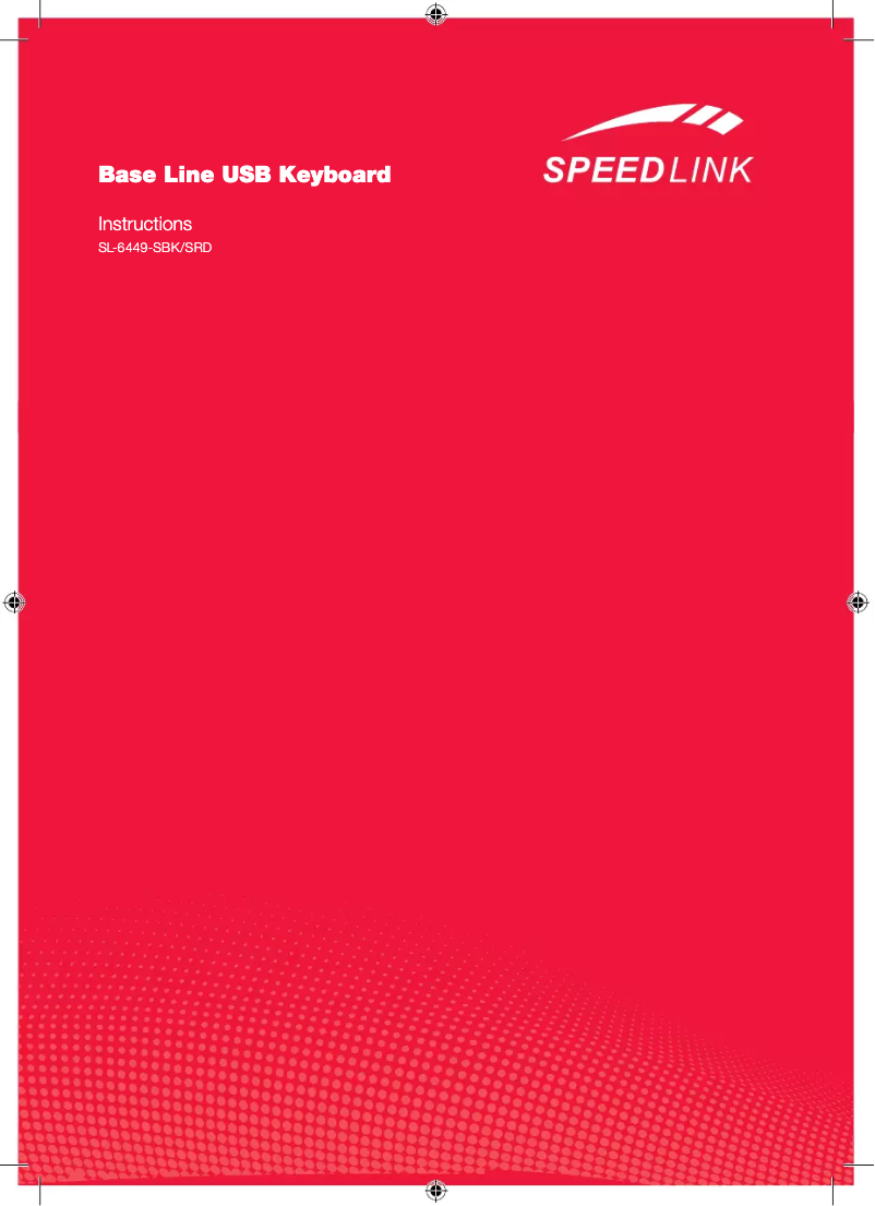 Page n°1 - Manuel utilisateur Speedlink SL-6449 Base Line