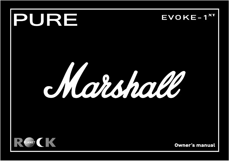 Page n°1 - Manuel utilisateur Pure Evoke 1XT Marshall