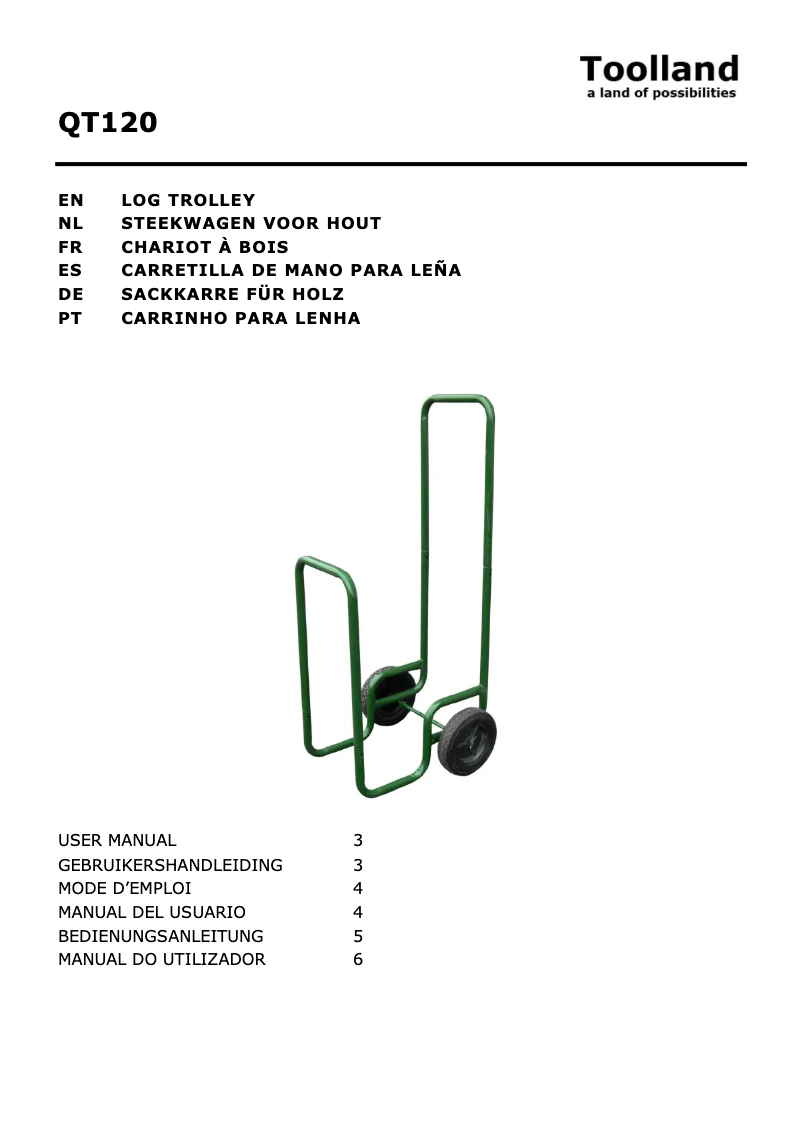 Page 1 de la notice Manuel utilisateur Toolland QT120