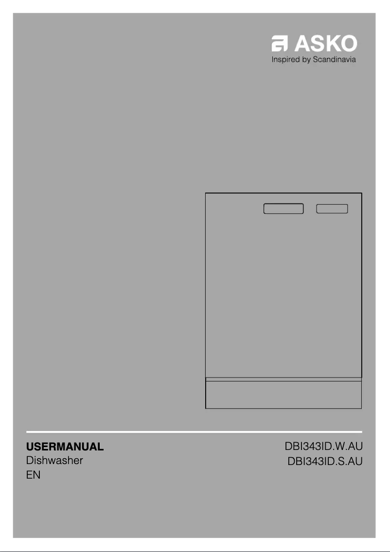 Page 1 de la notice Manuel utilisateur Asko DBI343ID.W.AU