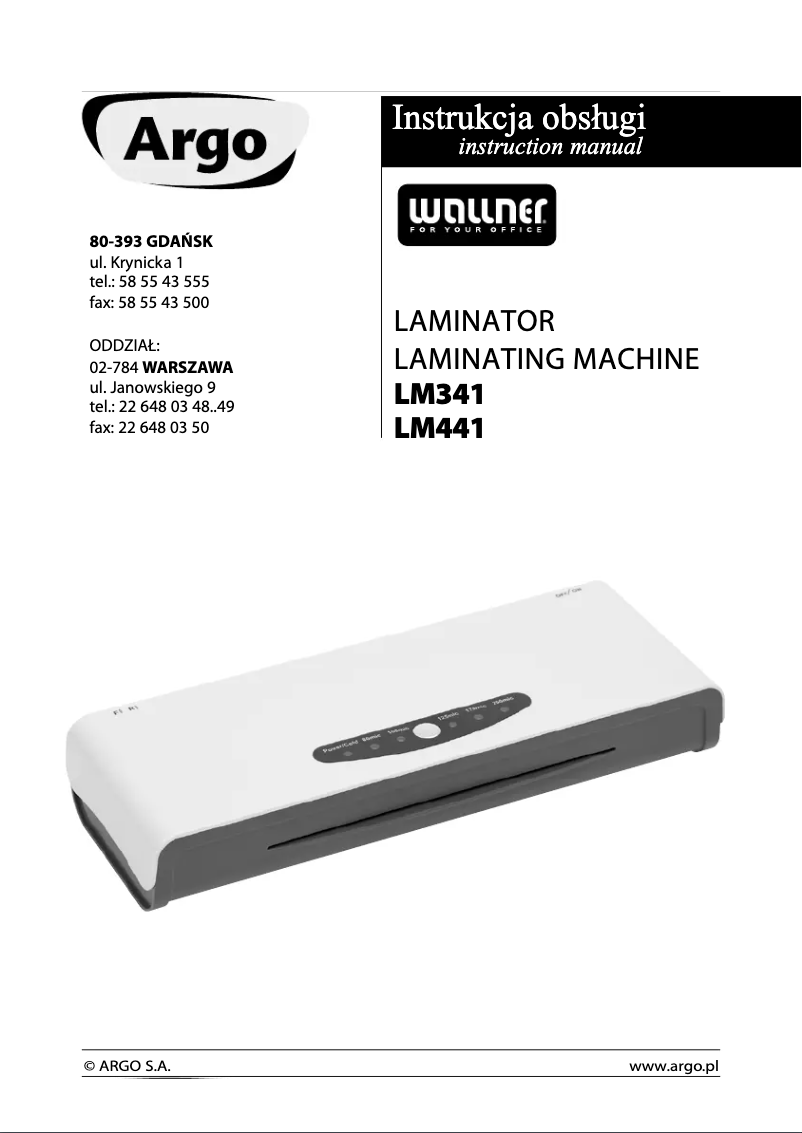 Page n°1 - Manuel utilisateur Wallner LM441