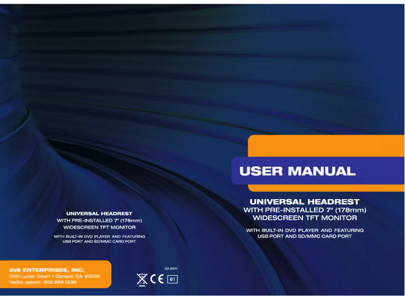 Page 1 de la notice Manuel utilisateur Boss Headrest Built-in