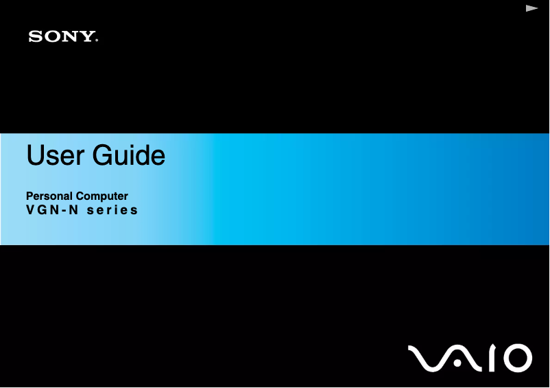 Page n°1 - Manuel utilisateur Sony Vaio VGN-N31Z