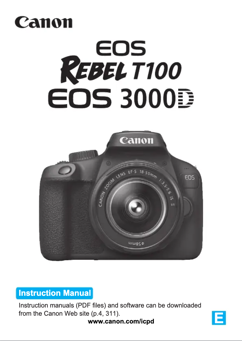 Page 1 de la notice Manuel utilisateur Canon EOS 3000D