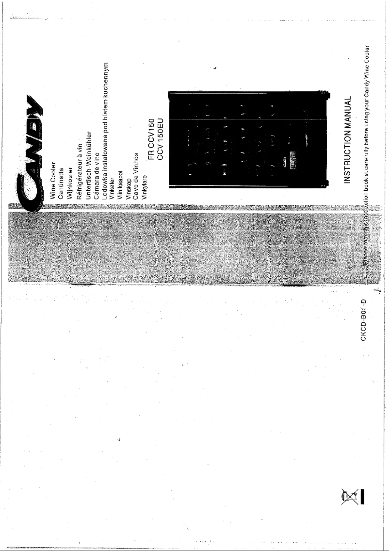 Page n°1 - Manuel utilisateur Candy FR CCV150
