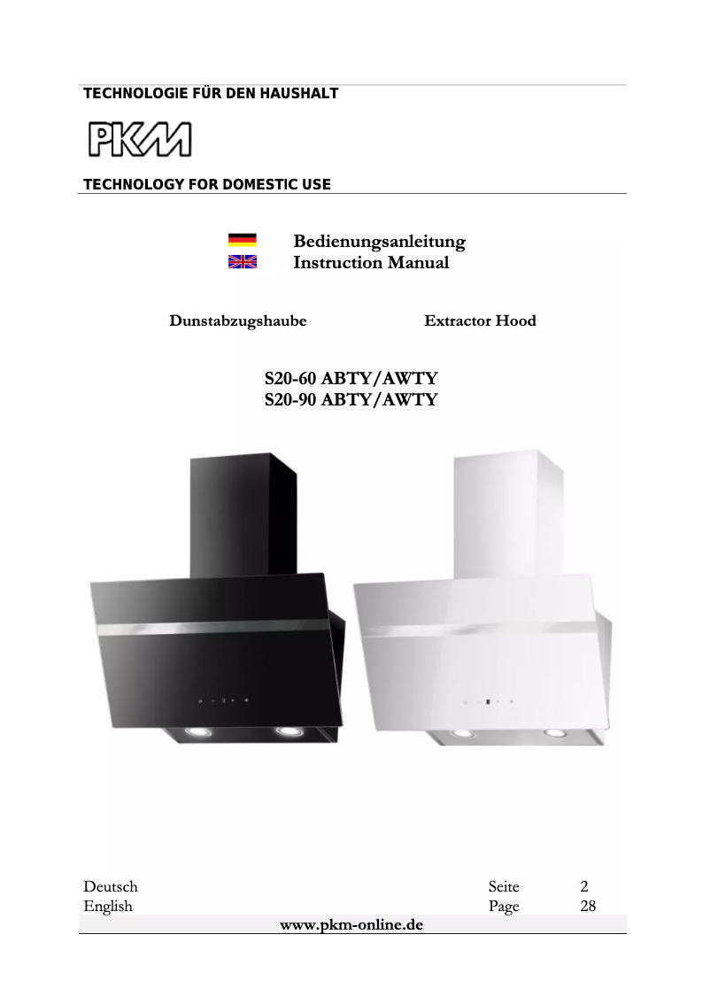 Imagen de la primera página del manual del dispositivo S20-60 AWTY