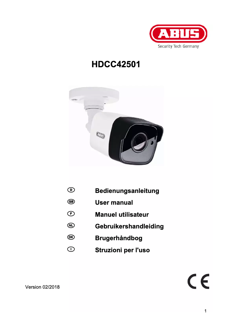 Page 1 de la notice Mode d'emploi Abus HDCC42501