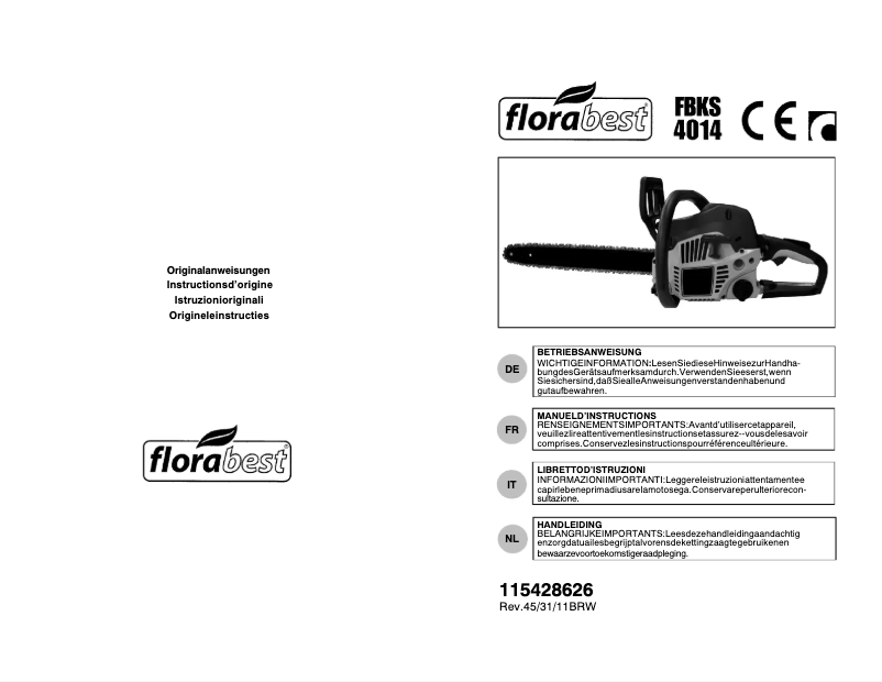 Page 1 de la notice Manuel utilisateur Florabest FBKS 4014