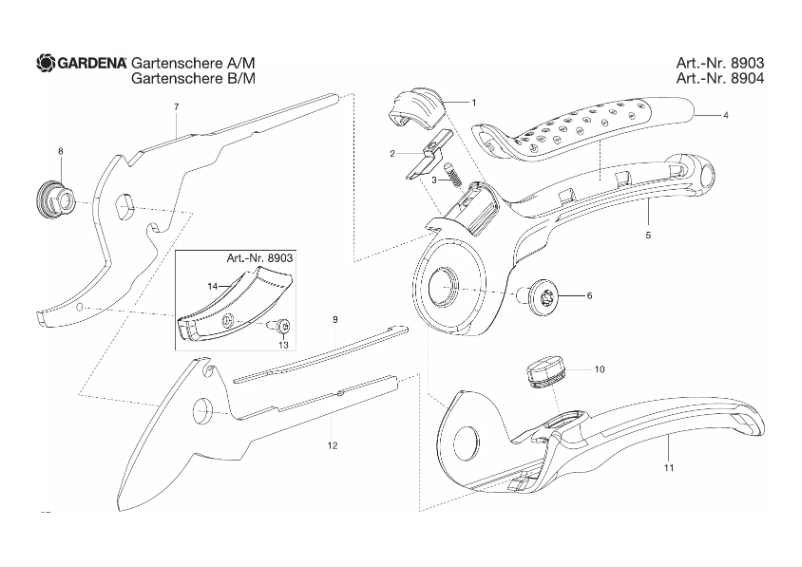 Page 1 de la notice Manuel utilisateur Gardena 8903