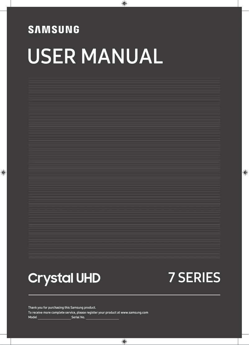 Image de la première page du manuel de l'appareil UE70TU7105K