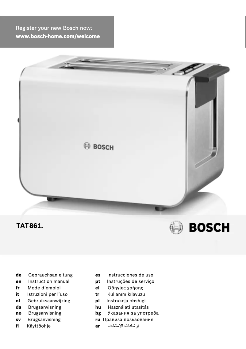 Page 1 de la notice Manuel utilisateur Bosch Styline TAT8613GB