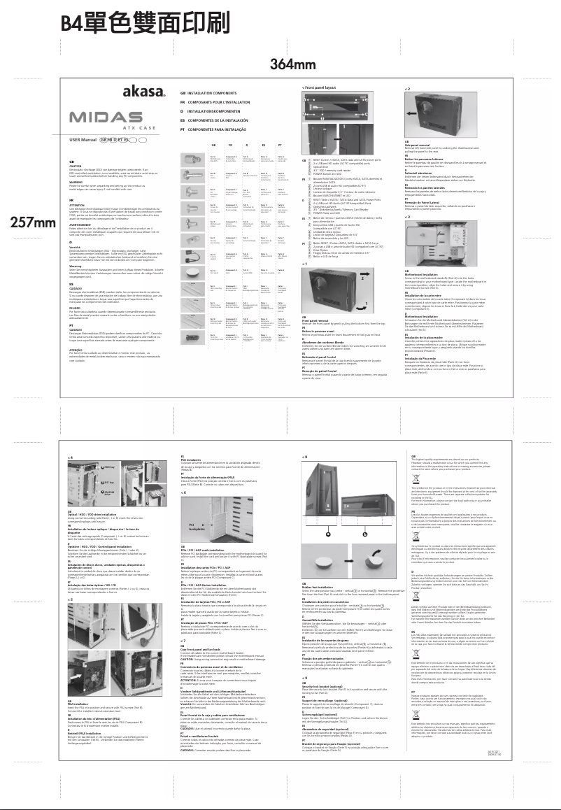 Image de la première page du manuel de l'appareil Midas
