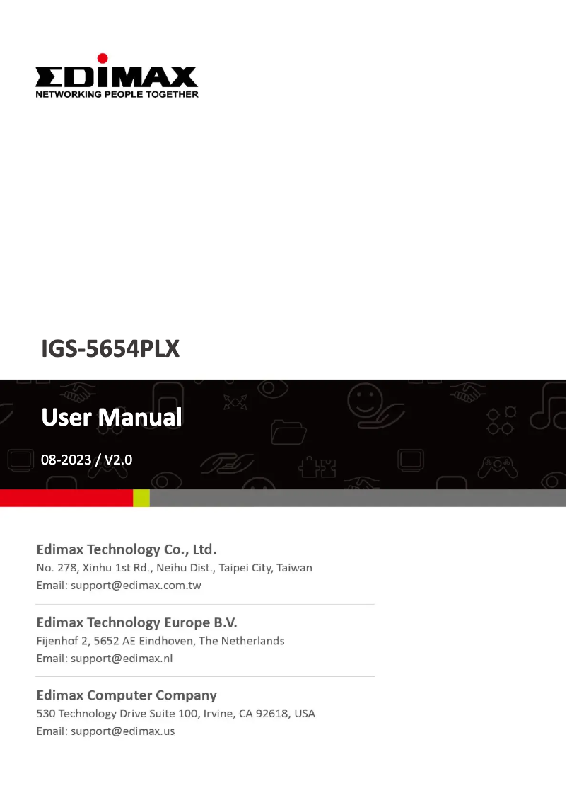 Página 1 del manual Manual de usuario Edimax IGS-5218PLC
