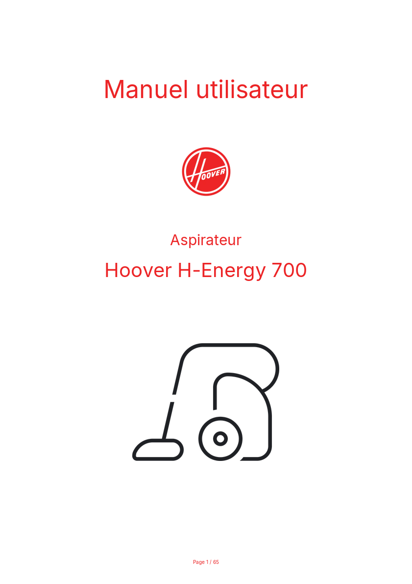 Image de la première page du manuel de l'appareil H-Energy 700