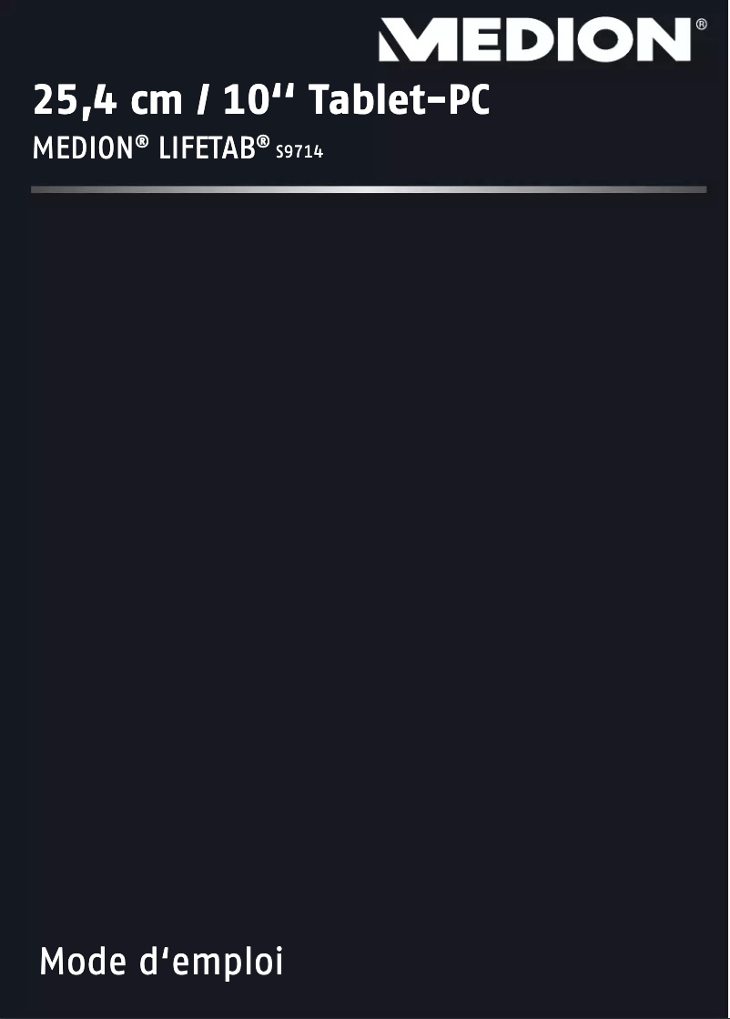 Page 1 de la notice Manuel utilisateur Medion Lifetab S9714 (MD 98248)