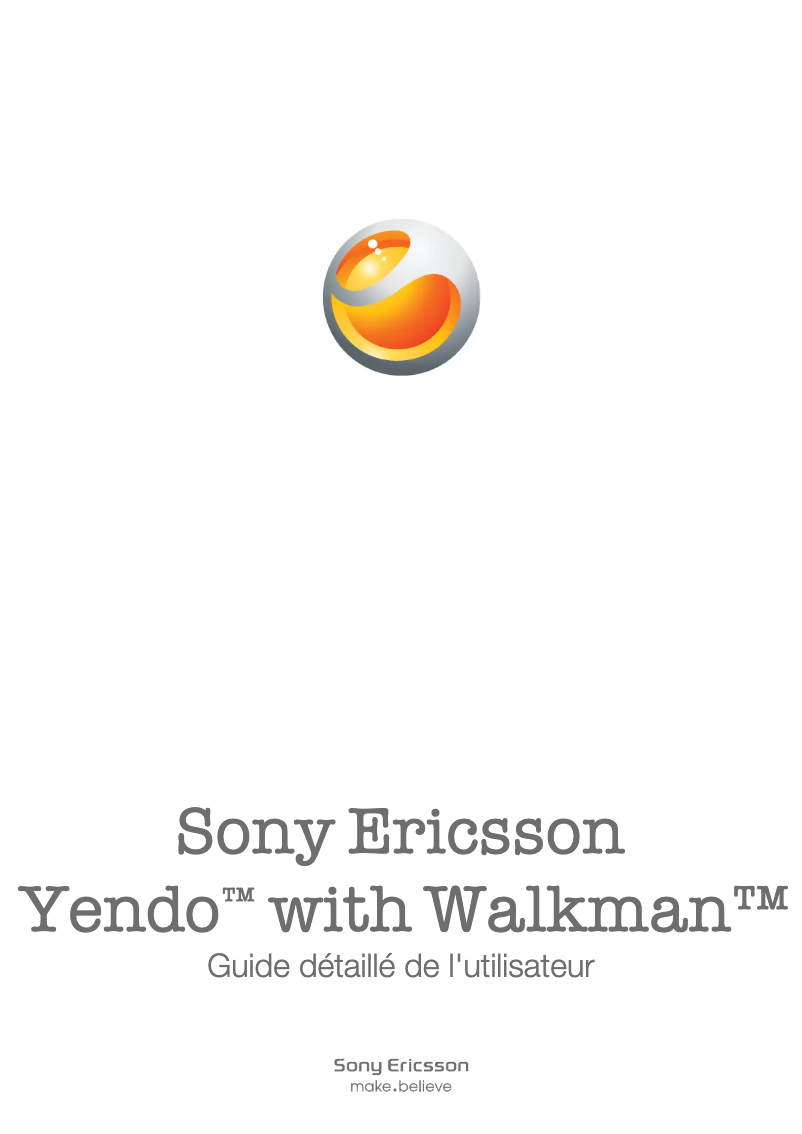 Page n°1 - Manuel utilisateur Sony Ericsson Yendo
