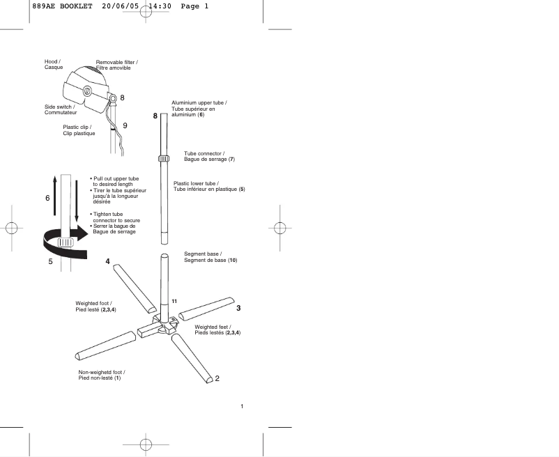 Página 1 del manual Manual de usuario BaByliss 889AE