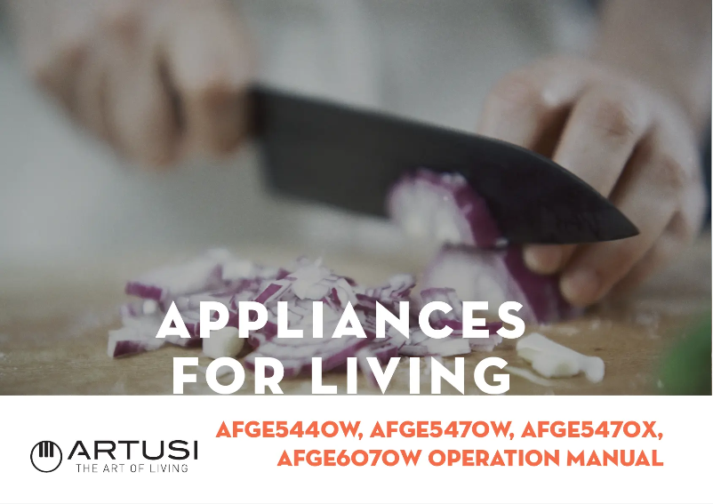Página 1 del manual Manual de usuario Artusi AFGE5440W