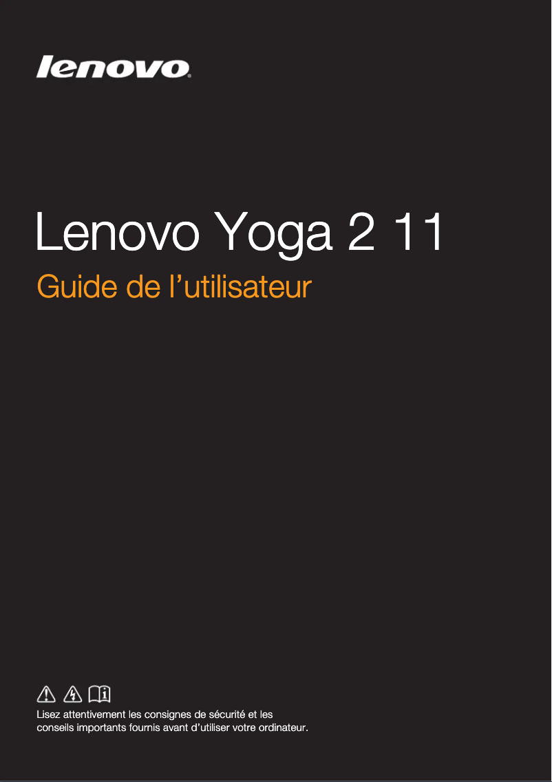 Page 1 de la notice Manuel utilisateur Lenovo IdeaPad Yoga 2