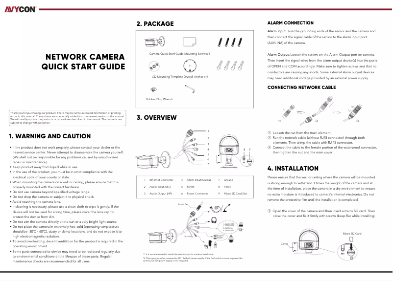 Page n°1 - Manuel utilisateur Avycon AVC-NBM81F180