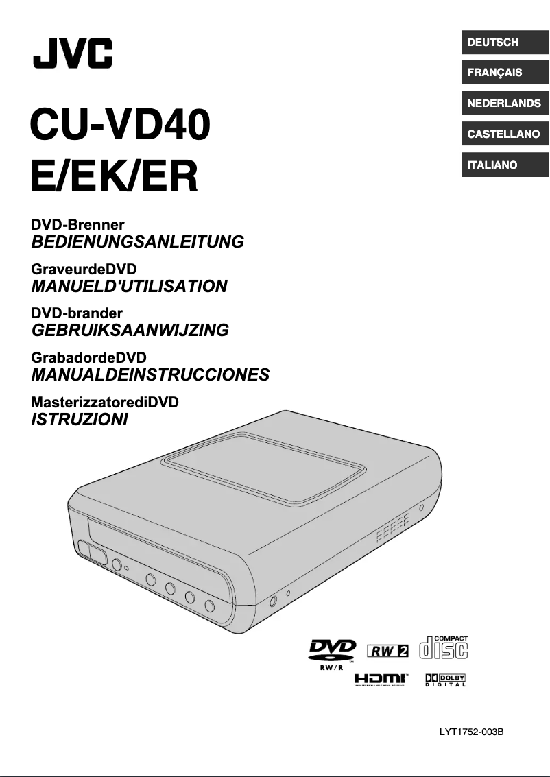 Image de la première page du manuel de l'appareil CU-VD40