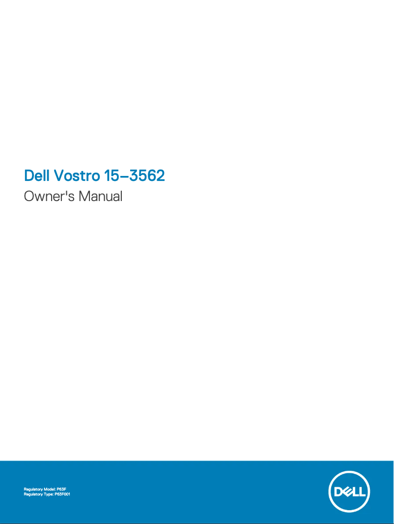 Page 1 de la notice Mode d'emploi Dell Vostro 15-3562
