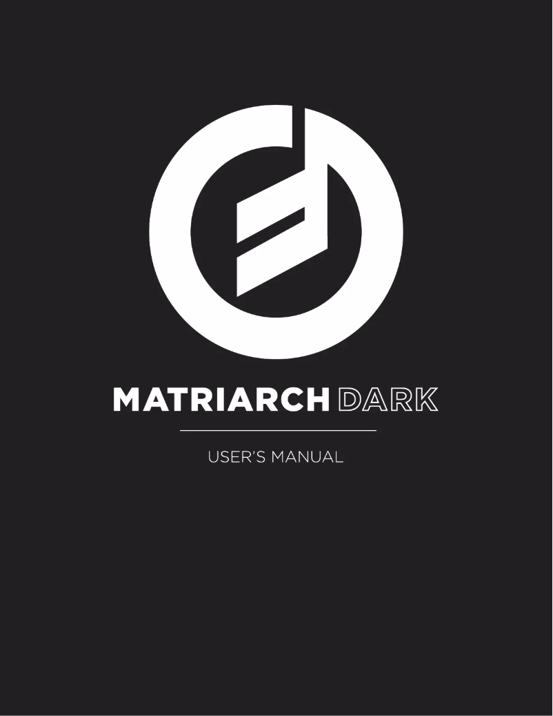 Page 1 de la notice Manuel utilisateur Moog Matriarch Dark