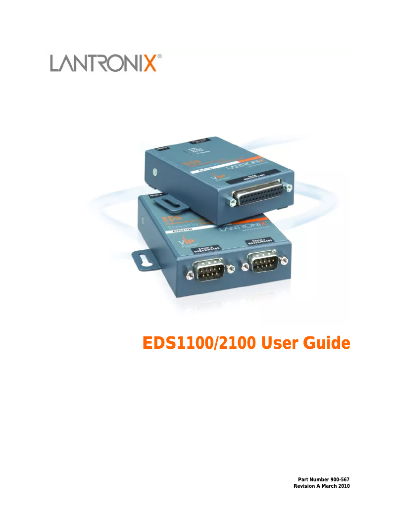 Page n°1 - Manuel utilisateur Lantronix EDS1100