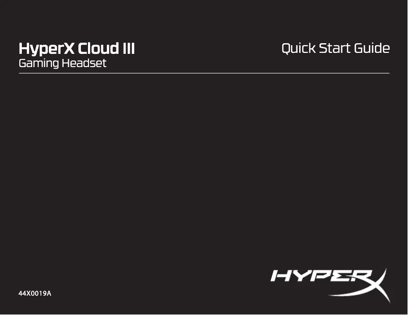 Page 1 de la notice Manuel utilisateur HyperX Cloud III