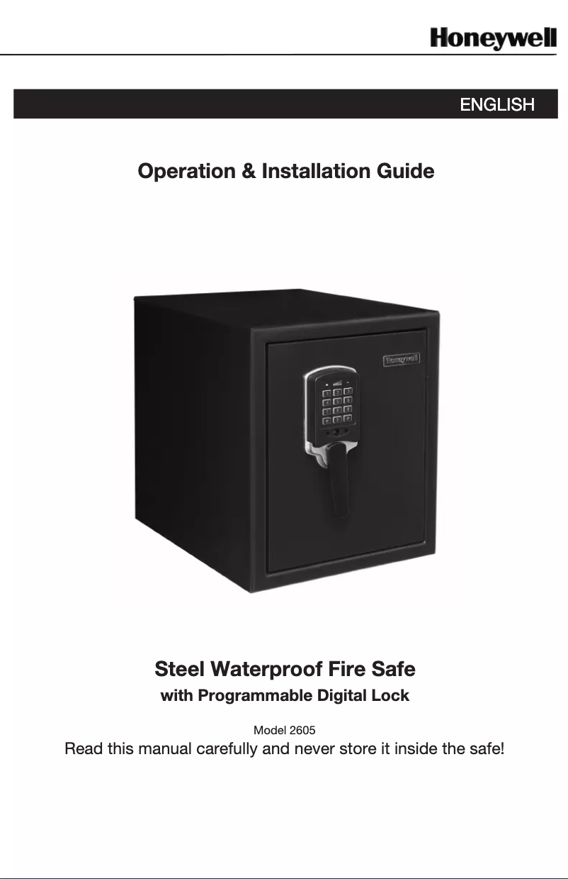 Page 1 de la notice Manuel utilisateur Honeywell 2605