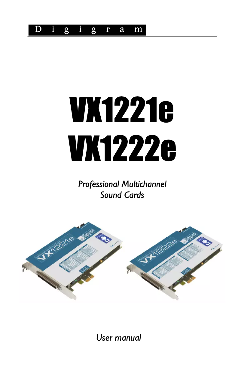 Página 1 del manual Manual de usuario Digigram VX1221e