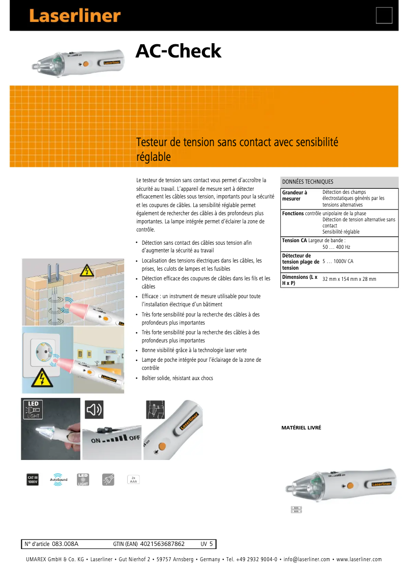 First page image of the manual for AC-Check