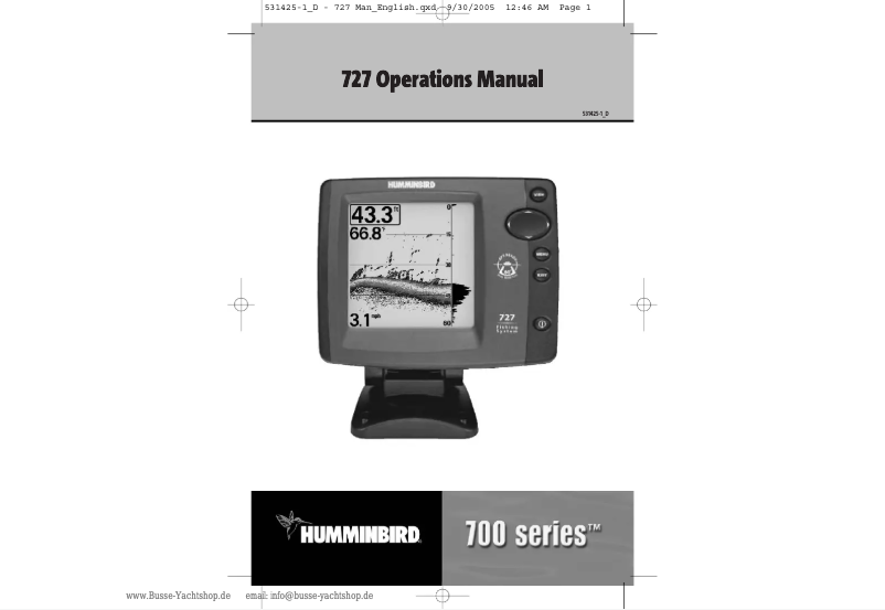 Image de la première page du manuel de l'appareil 727