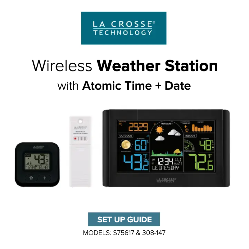 Page 1 de la notice Manuel utilisateur La Crosse Technology S75617