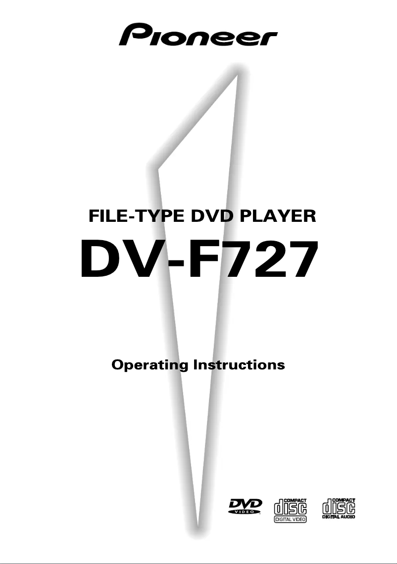 Page n°1 - Manuel utilisateur Pioneer DV-F727