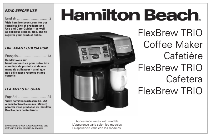 Page n°1 - Manuel utilisateur Hamilton Beach FlexBrew 49920