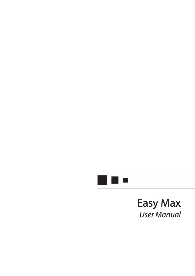 Page n°1 - Manuel utilisateur ITTM EasyMax