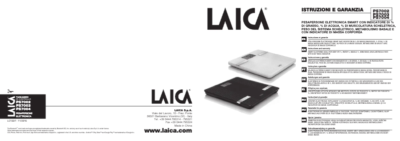 Página 1 del manual Manual de usuario Laica PS7003