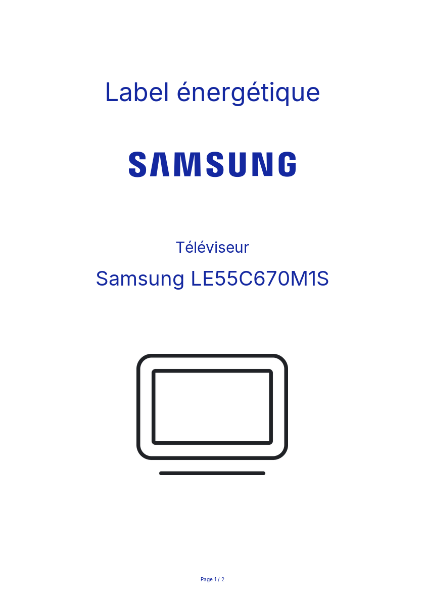 Image de la première page du manuel de l'appareil LE55C670M1S