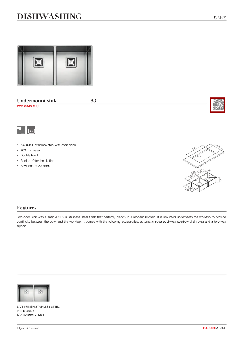 Image de la première page du manuel de l'appareil P2B 8343 Q U