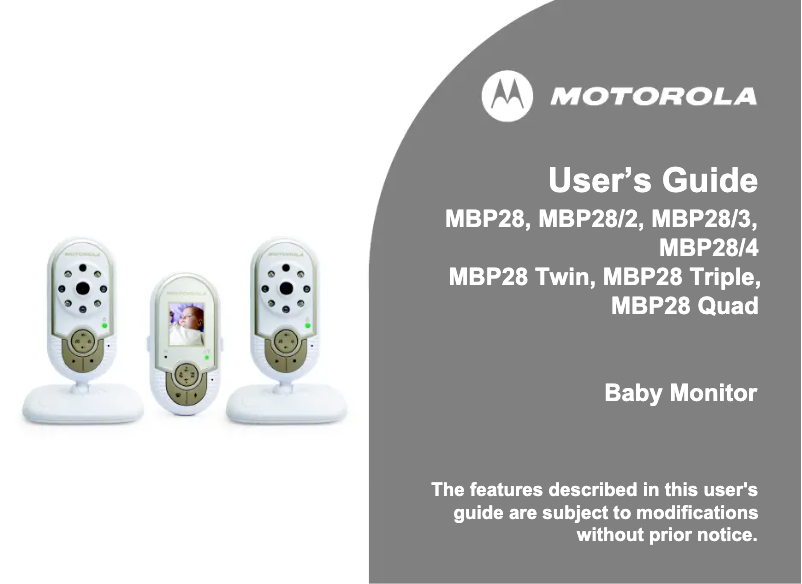 Page 1 de la notice Manuel utilisateur Motorola MBP28/2