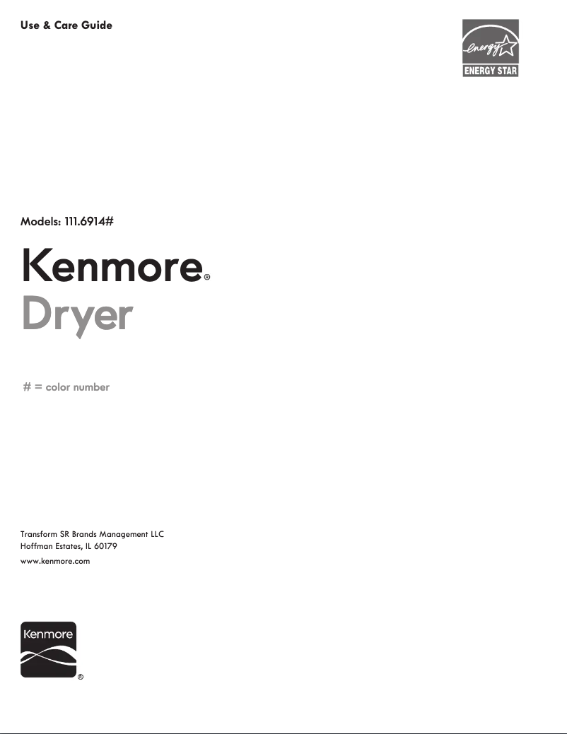 Page 1 de la notice Manuel utilisateur Kenmore 69142