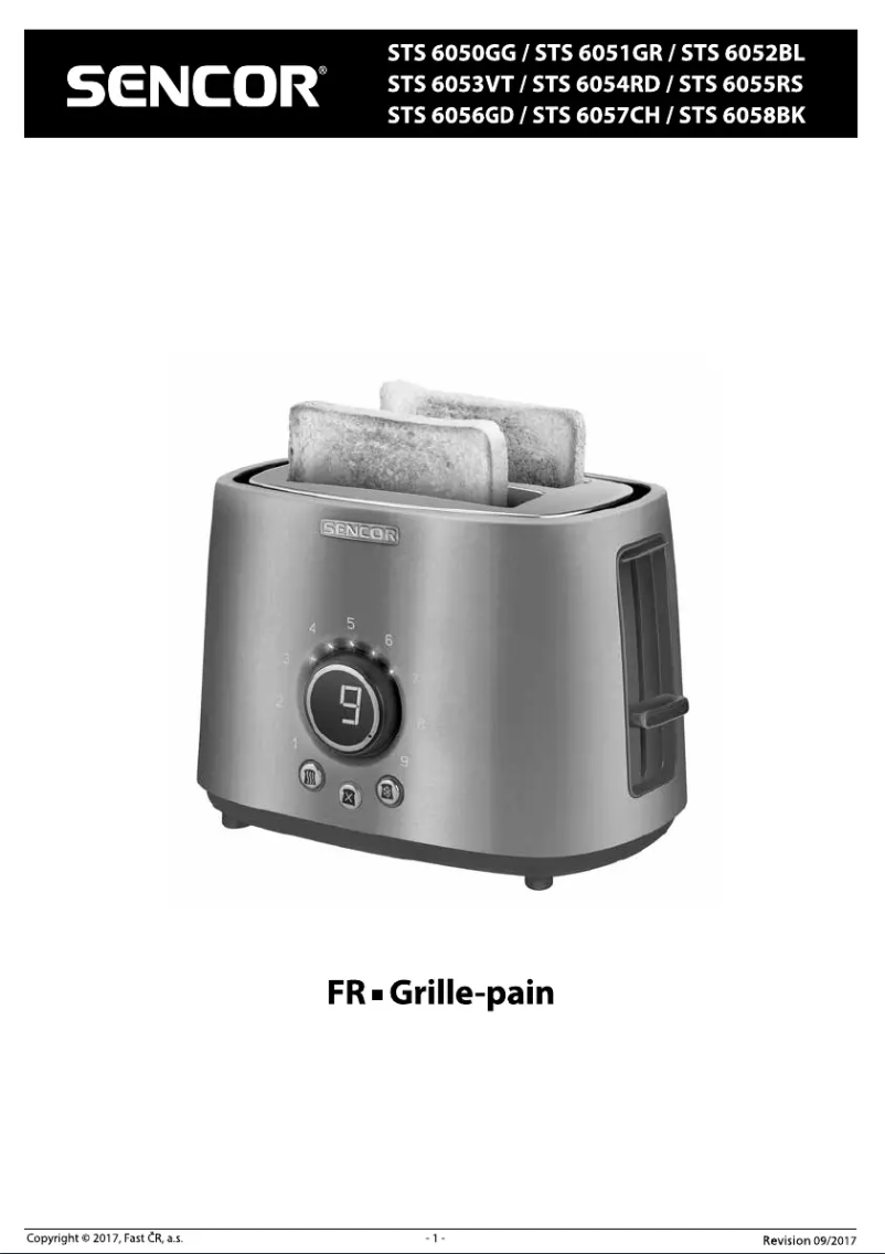 Page 1 de la notice Manuel utilisateur Sencor STS 6052BL